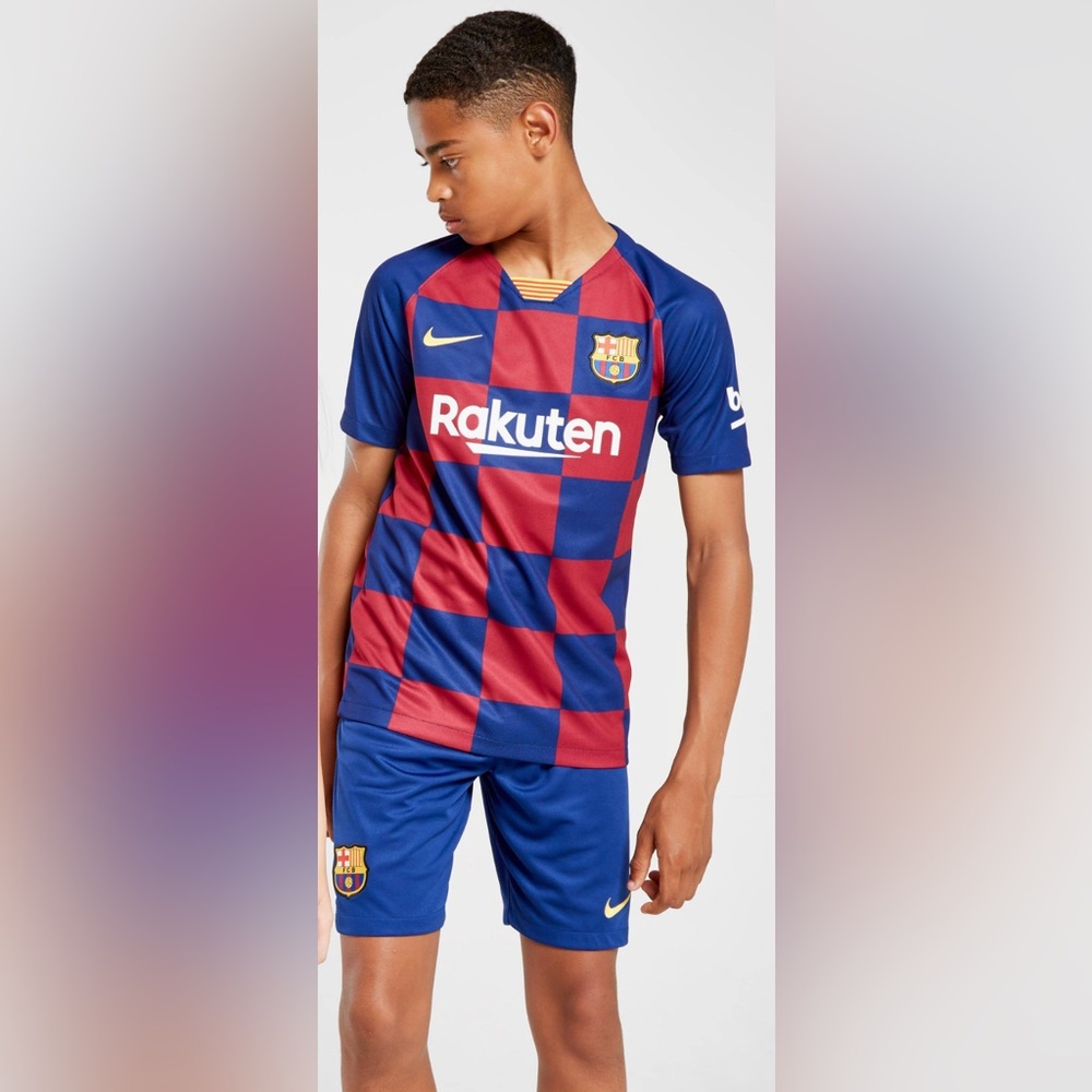 Nike Soccer FC Barcelona Home Shirt‎ Size Med Youth Kids Unicef Back to School